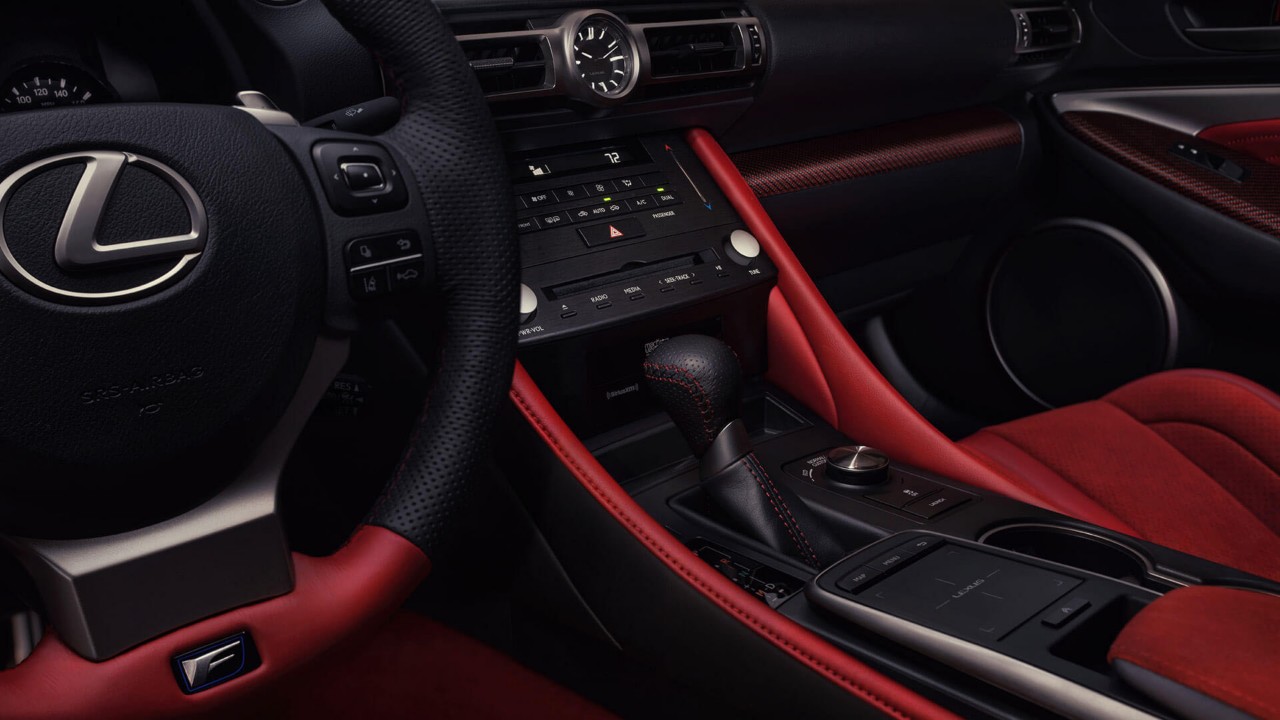 The cockpit of the RC F