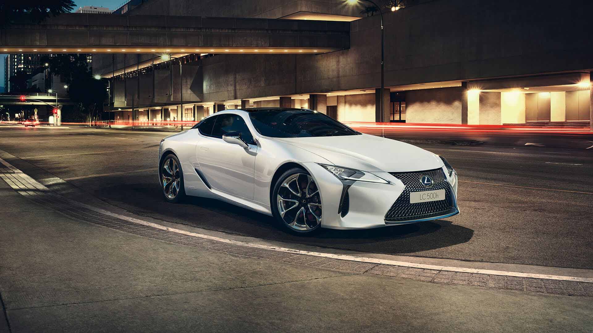 Lexus LC parked in a city location 