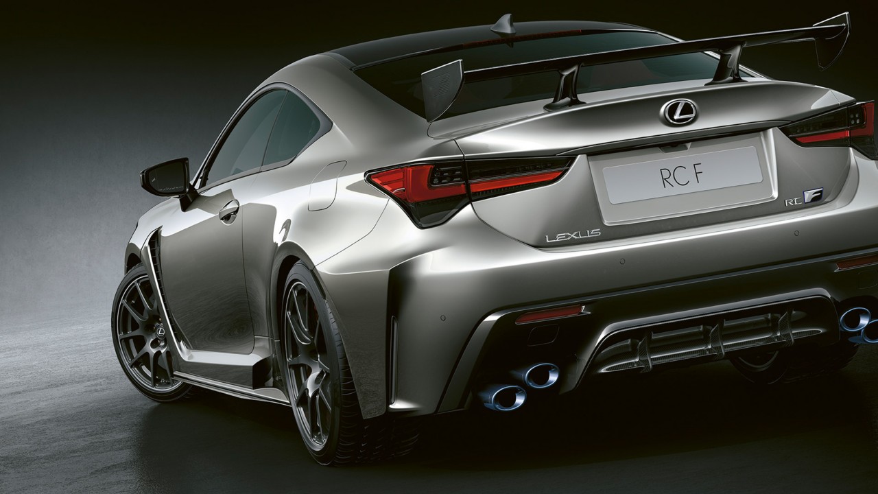 Rear view of the Lexus RC F 