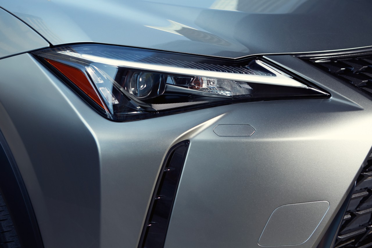 Lexus UX 250h head light close up