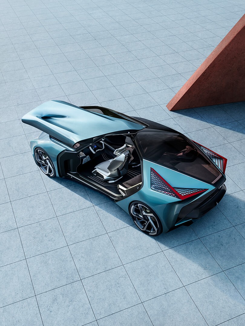 Futuristický exteriér naznačuje podobu elektrifikovaných vozidel Lexus s výhledem až do roku 2030