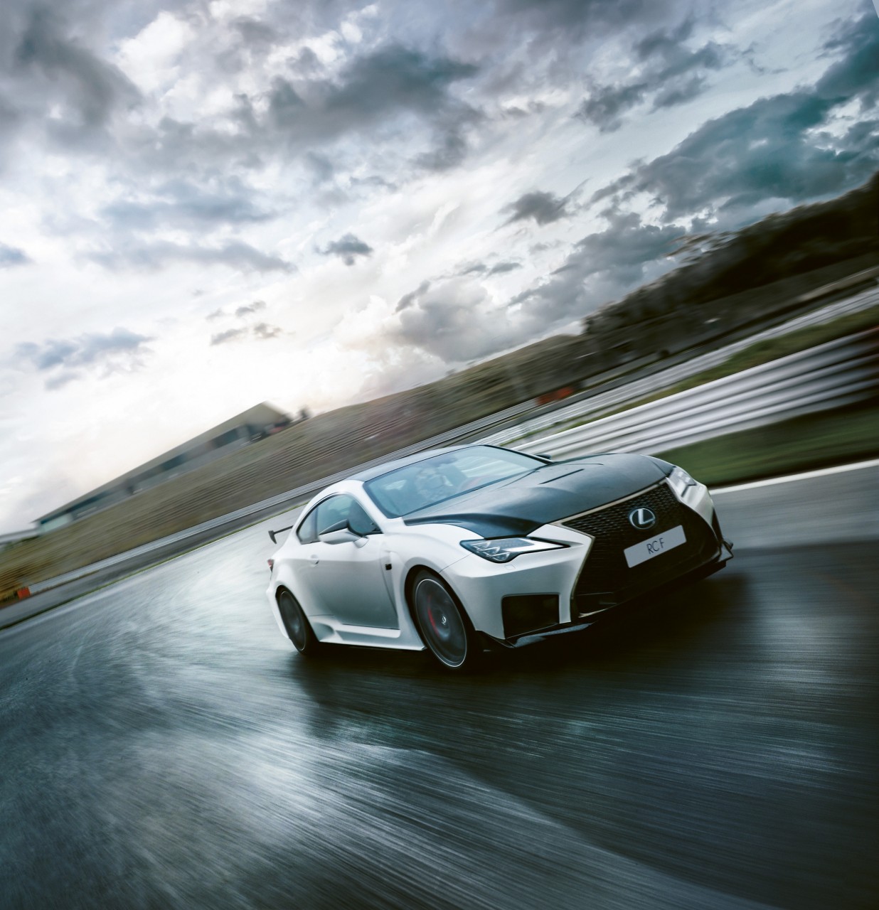 A Lexus RC F on a race track 